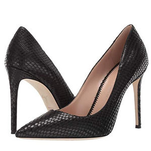 Giuseppe Zanotti Women's Black Snakeskin Leather E960032 Stiletto Pumps Heels 11